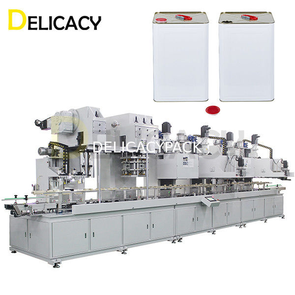 Linia produkcyjna pełnoautomatyczna w fazie 3 do 18L pojemników z puszek cynowych